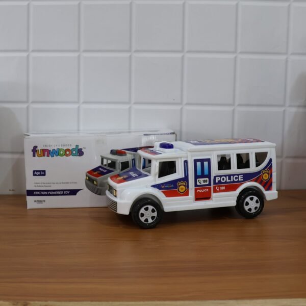 Police Van Toy – Friction Powered Realistic Kids Vehicle