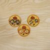 Round Kankavati Kumkum Holder Decorative Pooja Thali with Lotus Design (1 Pc)