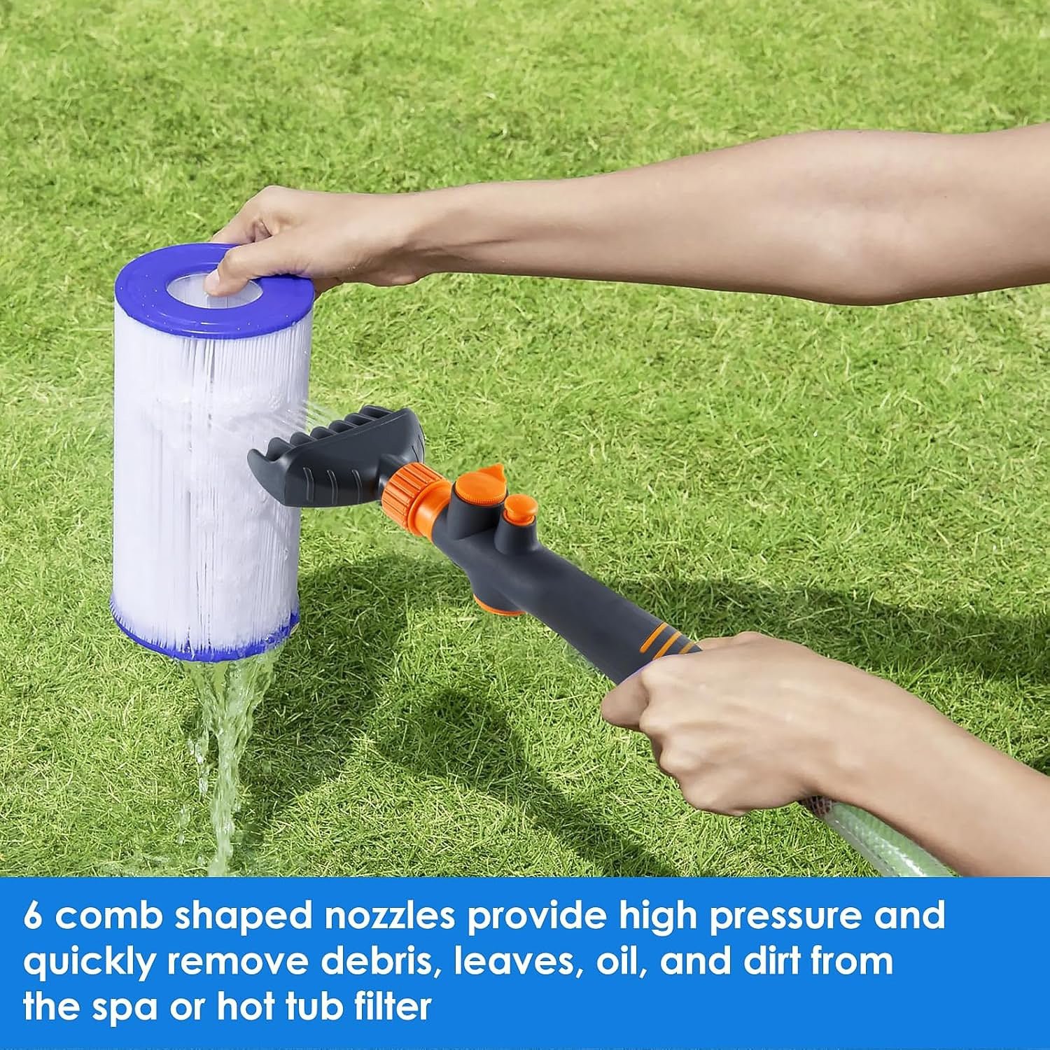 Pool Filter Cartridge Cleaner Nozzle – High-Pressure Multi-Jet Spray