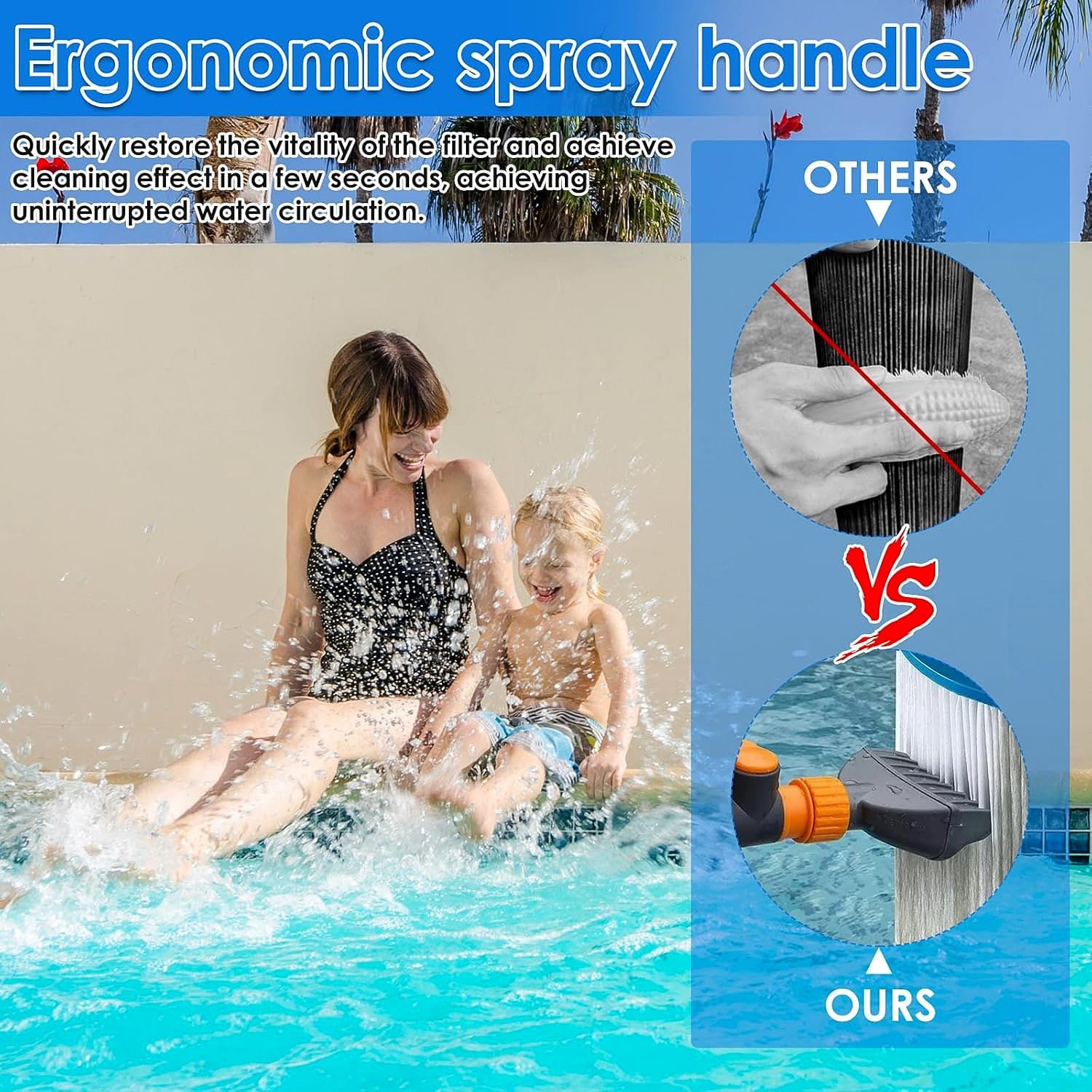 Pool Filter Cartridge Cleaner Nozzle – High-Pressure Multi-Jet Spray
