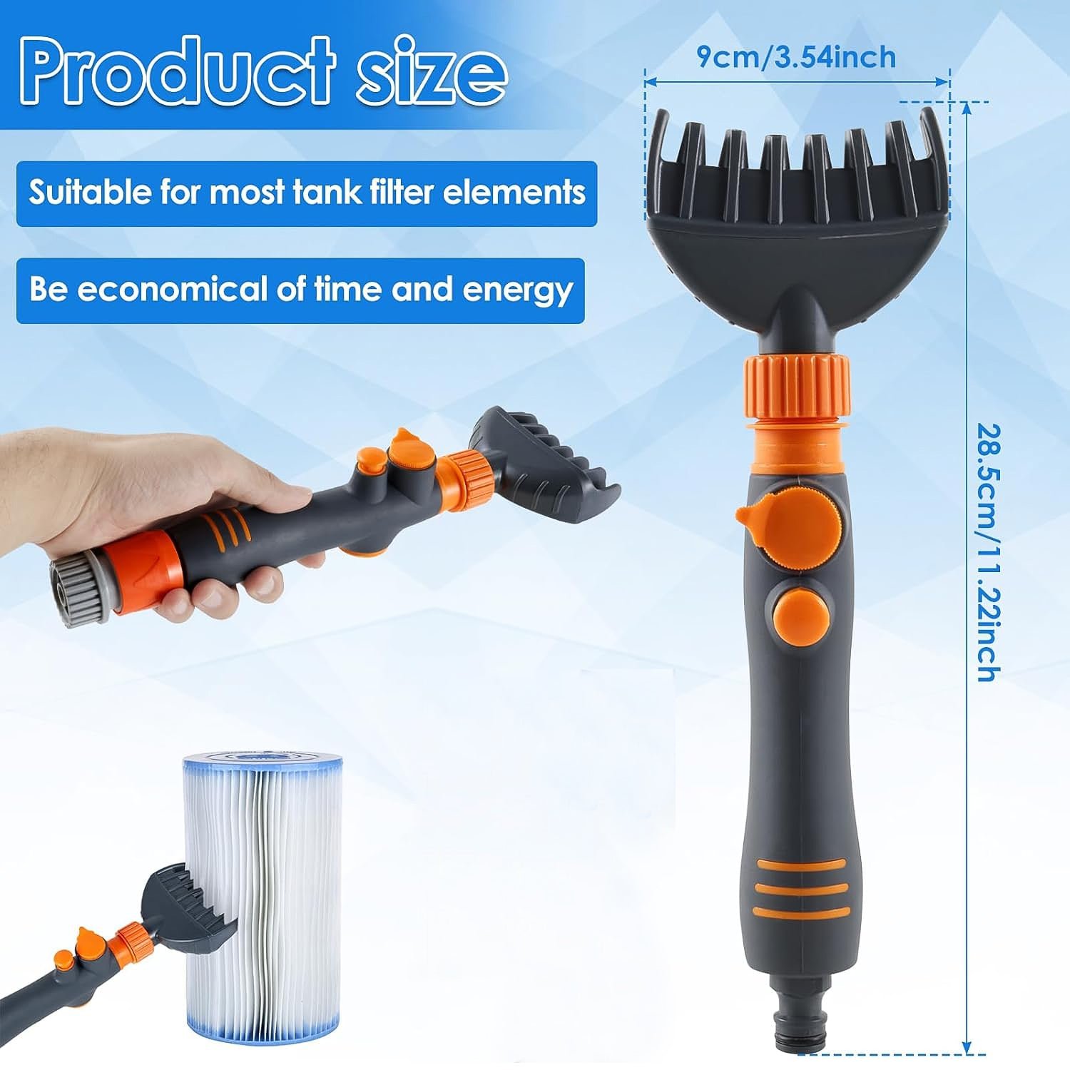 Pool Filter Cartridge Cleaner Nozzle – High-Pressure Multi-Jet Spray