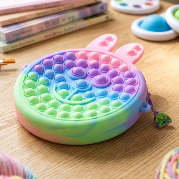 Cute Caterpillar Shape Pop It Pencil Pouch – Colorful & Stress-Relief