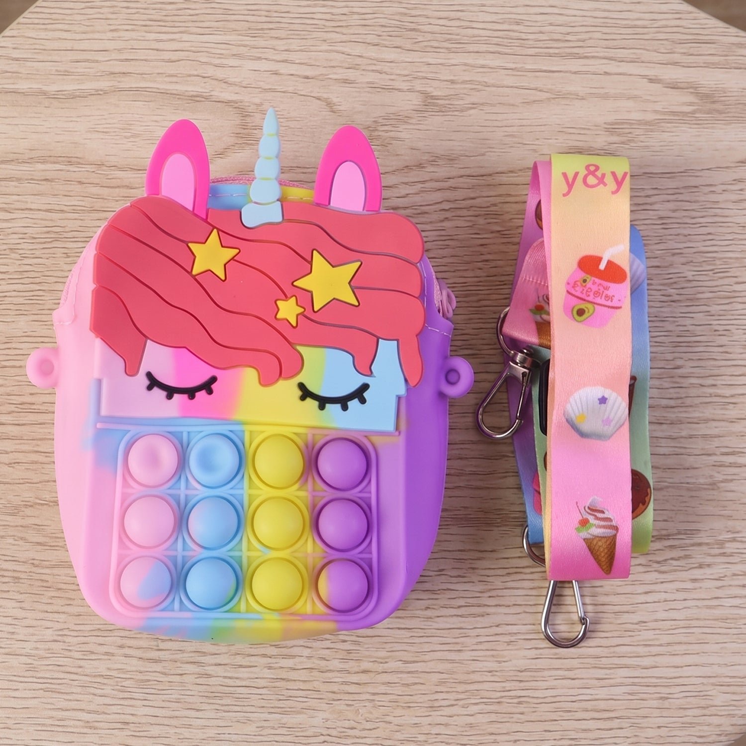 Kids Pop It Shoulder Bag – Fun Silicone Fidget Toy & Storage