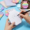 Push Bubble Pop It Fidget Diary Pastel Hexagon Notebook for Kids (1 Pc)