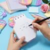 Push Bubble Pop It Fidget Diary Pastel Hexagon Notebook for Kids (1 Pc)