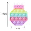 Push Bubble Pop It Fidget Diary Pastel Hexagon Notebook for Kids (1 Pc)