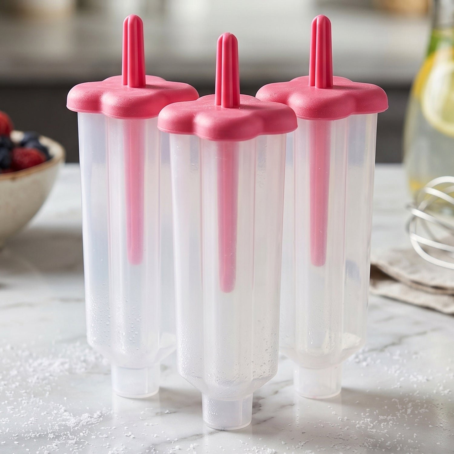 BPA-Free Plastic Ice Cream Molds – Set of 6 with Lids & Handles
