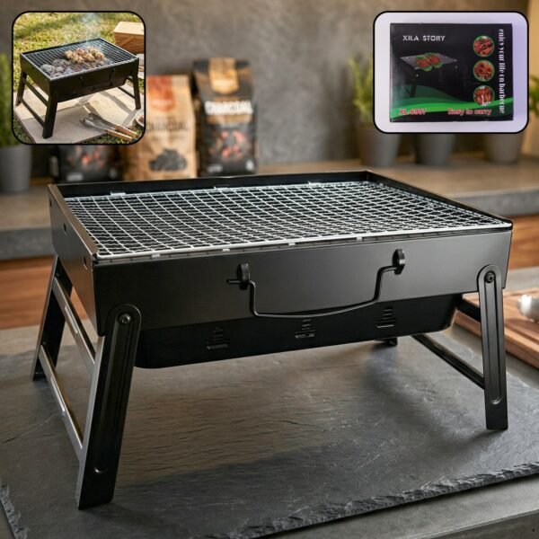 Portable Charcoal BBQ Grill – Compact & Foldable for Outdoor Cooking