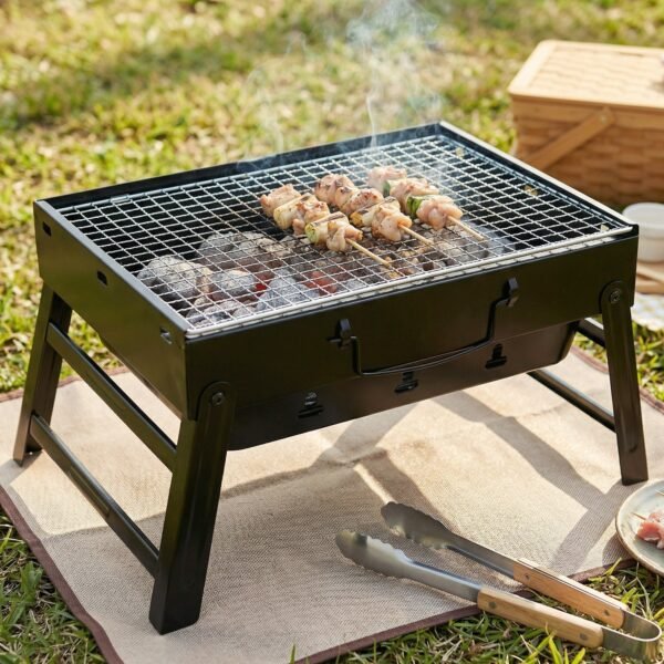 Portable Charcoal BBQ Grill – Compact & Foldable for Outdoor Cooking