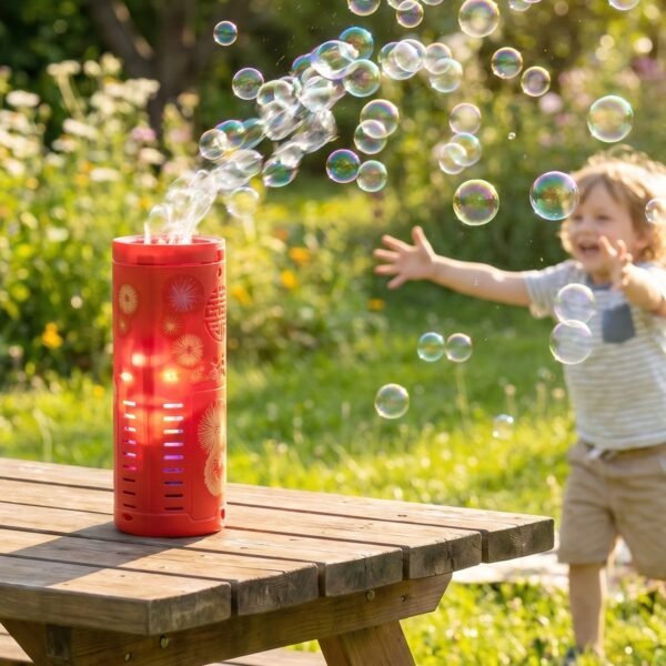 Bubble Machine Toy – Portable LED Bubble Blower for Kids