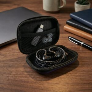 Portable Earphone Case – Compact Travel Organizer for Gadgets