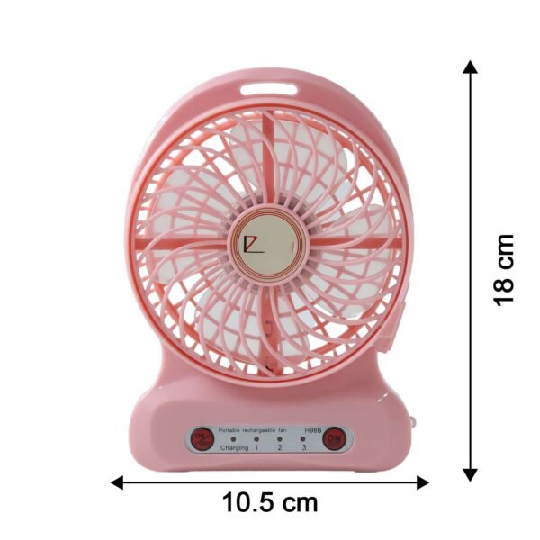 Portable USB Rechargeable Desk Fan – Compact Cooling with Speed Control