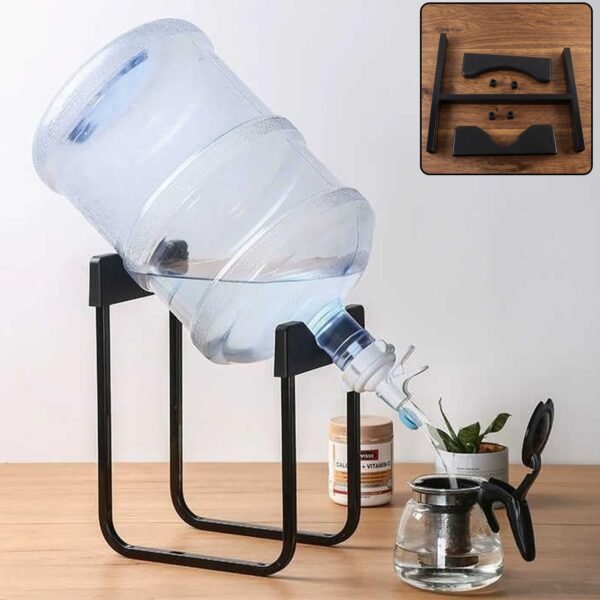 PortableRackBottledWaterHolder-01.jpg Metal Water Can Bottle Dispenser Stand Heavy Duty Holder for 20 Litre (1 Set)