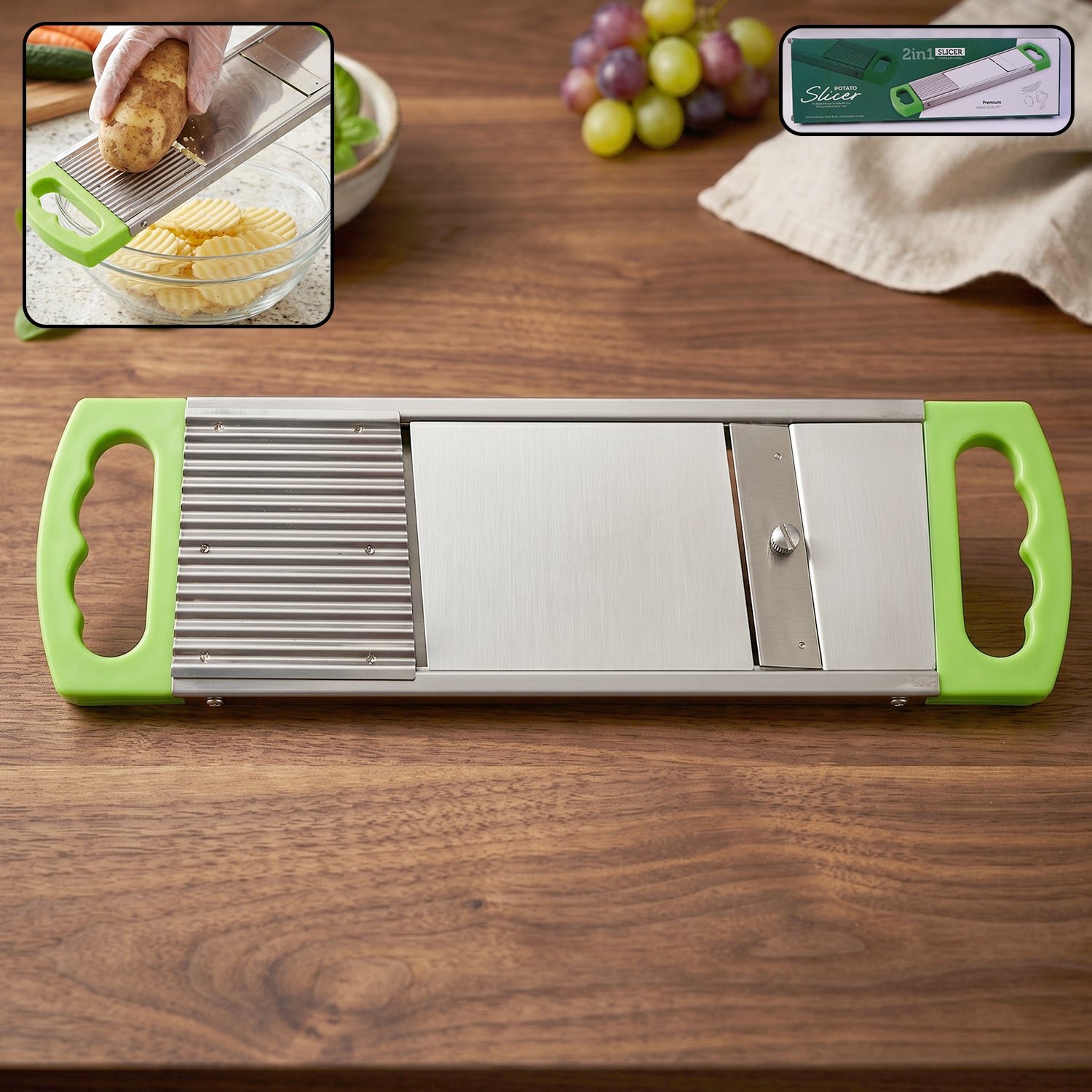 Potato Slicer – 2-in-1 Vegetable & French Fry Cutter | Storenzo