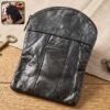 Leather Mini Zipper Pouch – Compact Coin & Card Organizer for Men & Women