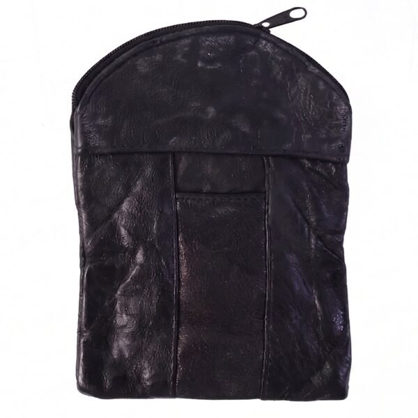 Leather Mini Zipper Pouch – Compact Coin & Card Organizer for Men & Women