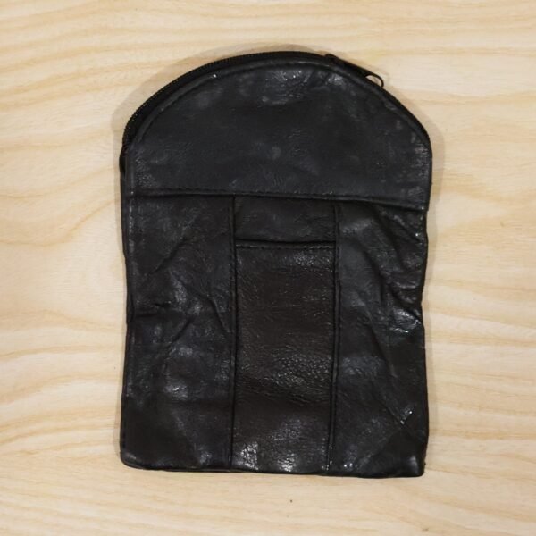Leather Mini Zipper Pouch – Compact Coin & Card Organizer for Men & Women