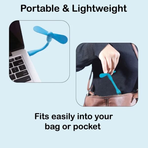 Portable USB Mini Fan – Compact & Adjustable for Personal Cooling