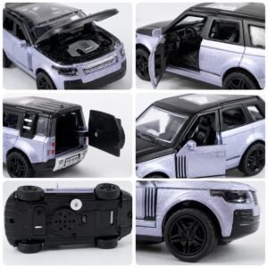 Light and Sound Metal Pull Back Car Toy, Die Cast SUV Model for Kids (1 Pc)