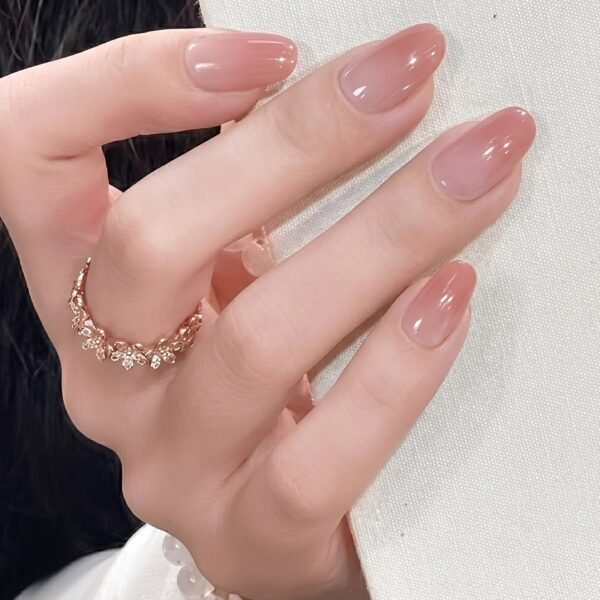 Artificial Nail Tips Set – Elegant French Manicure at Home