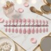 Artificial Nail Tips Set – Elegant French Manicure at Home
