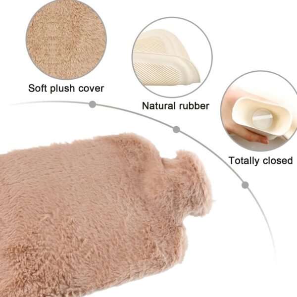 PVC Hot Water Bag – Soft Fur Cover for Pain Relief & Warmth
