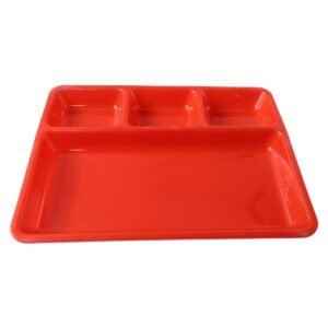 Multipurpose Compartment Serving Tray – 32×25 Cm Durable Sectioned Plate