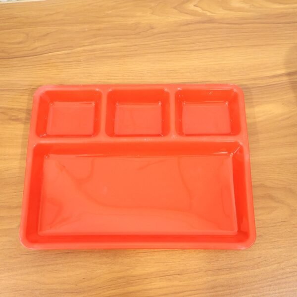 Multipurpose Compartment Serving Tray – 32×25 Cm Durable Sectioned Plate