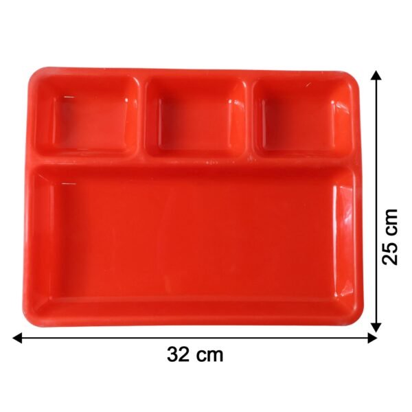 Multipurpose Compartment Serving Tray – 32×25 Cm Durable Sectioned Plate