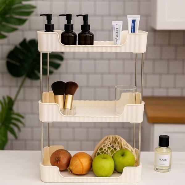 3-Tier Storage Organizer Rack – Compact & Versatile Shelf