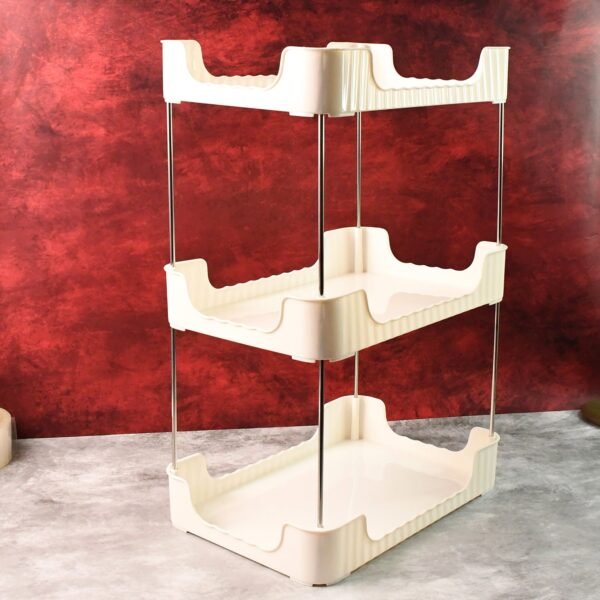 3-Tier Storage Organizer Rack – Compact & Versatile Shelf
