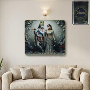 Radha Krishna Wall Frame – Elegant Spiritual Home Decor