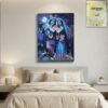 RadhaKrishnawallPainting03-WOSKU-01 Radha Krishna Wall Frame – Divine Moonlight Artistic Decor