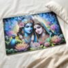 Radha Krishna Wall Frame – Vibrant Spiritual Artwork for Home