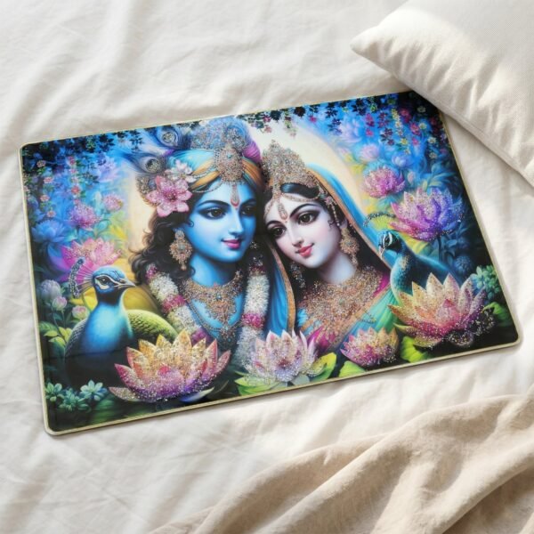 Radha Krishna Wall Frame – Vibrant Spiritual Artwork for Home