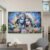 Radha Krishna Wall Frame – Vibrant Spiritual Artwork for Home