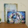 Radha Krishna Wall Frame – Vibrant Spiritual Artwork for Home