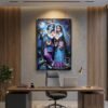 Radha Krishna Wall Frame – Large Artistic Decor for Devotees