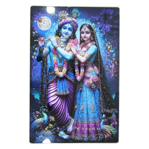 Radha Krishna Wall Frame – Large Artistic Decor for Devotees