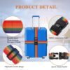 Rainbow Luggage Strap – Secure & Identify Your Bags with Lock