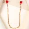 Sandalwood Mala with Rudraksha Beads, Chandan Japa Mala for Puja and Wear (1 Pc)