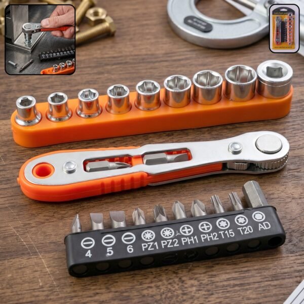 Mini Ratchet Wrench – Compact Versatile Socket Screwdriver Set