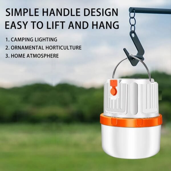 Rechargeablelight-02 Solar Rechargeable LED Emergency Light Portable Camping Lantern Lam...