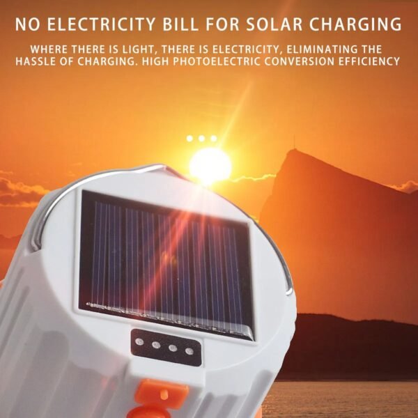 Rechargeablelight-05 Solar Rechargeable LED Emergency Light Portable Camping Lantern Lam...