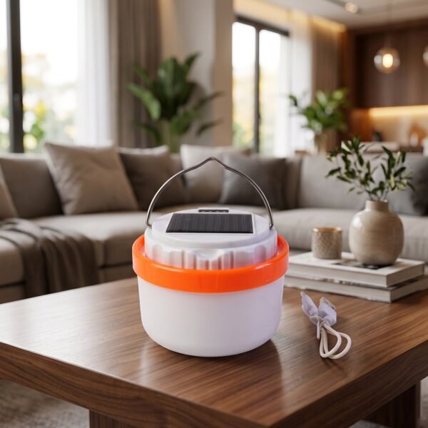 Rechargeablelight-06 Solar Rechargeable LED Emergency Light Portable Camping Lantern Lam...