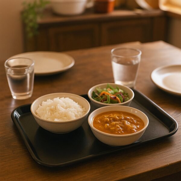 Plastic Serving Tray – 40x30 cm Durable & Break-Resistant Black