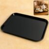 Plastic Serving Tray – 40x30 cm Durable & Break-Resistant Black