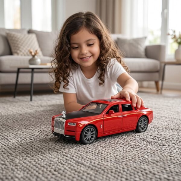 Die-Cast Metal Pull-Back Toy Car – Realistic Luxury Sedan Model