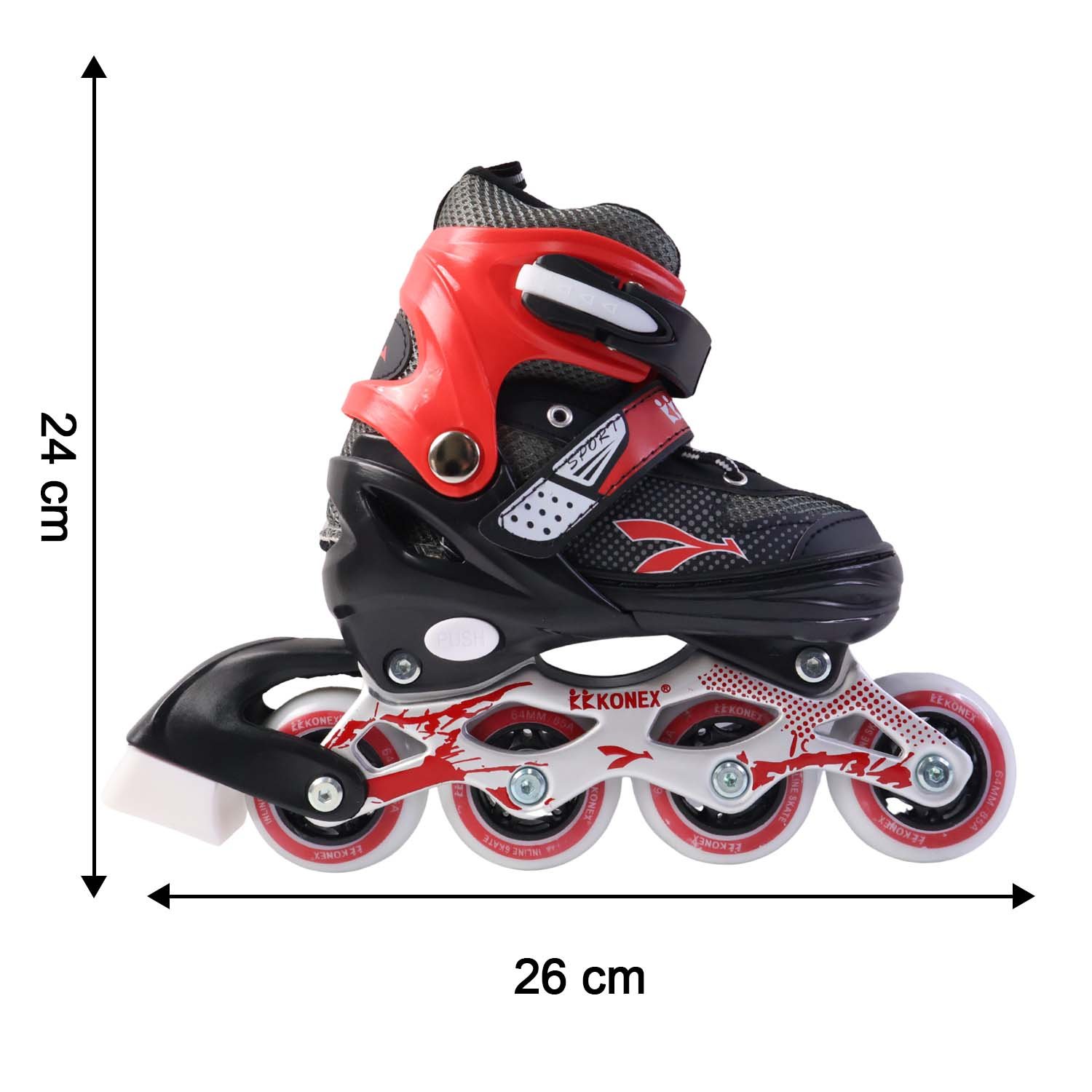 Adjustable Inline Skates – Medium Size with Aluminum Frame