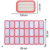 Self-Adhesive Label Stickers – 50 Red & White Sheets for Easy Organization